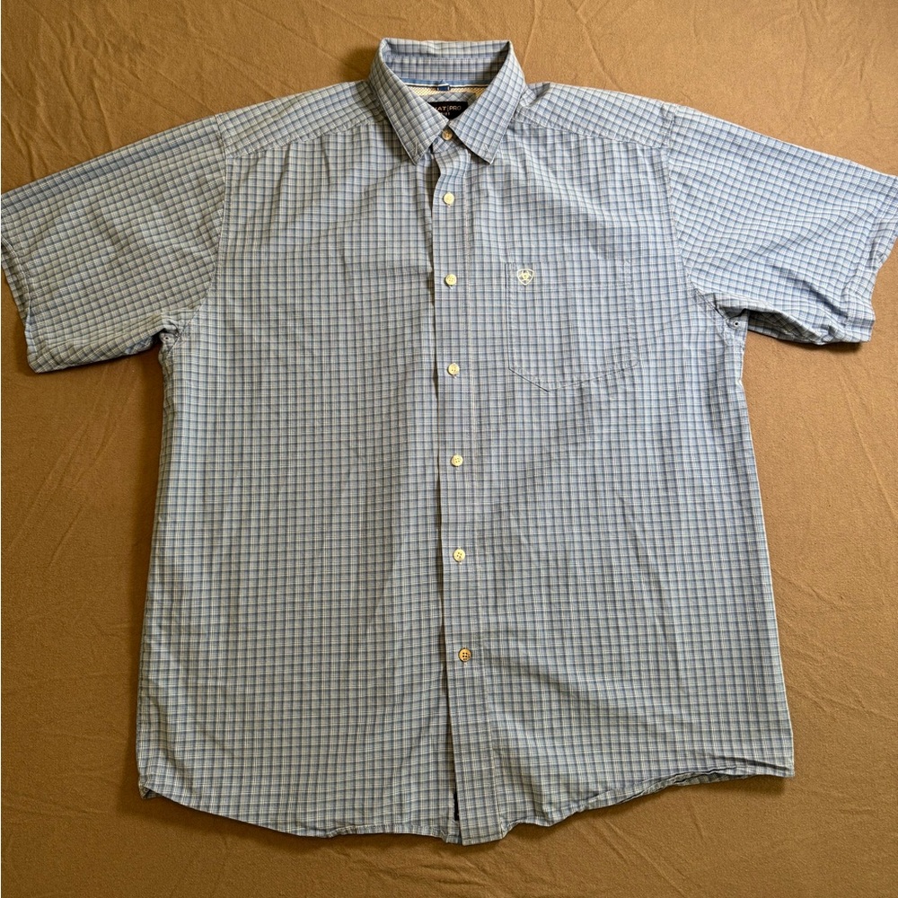 Ariat Pro-Series Men's Blue Checkered Shirt Size Large